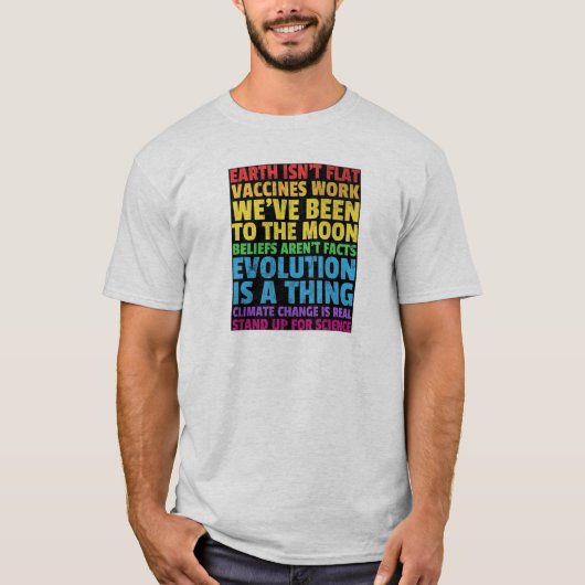 『科学のために立ち上がる』 Tシャツ (正面)