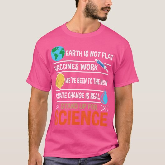 科学のために立つ – 宇宙銀河系天文学 Tシャツ (正面)