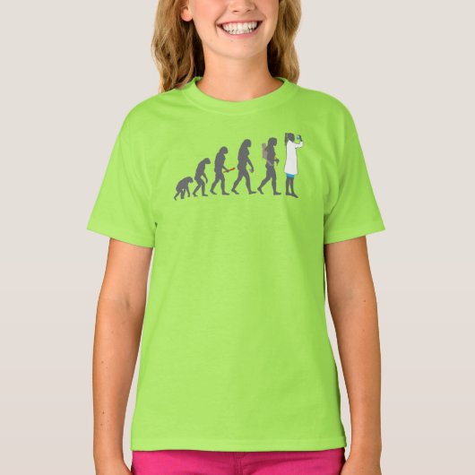 科学のための女性大行進: 進歩の進化 Tシャツ (正面)