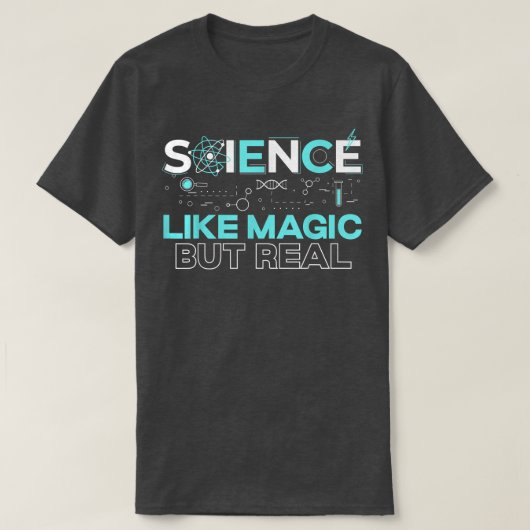 科学のような魔法が化学実在おたく科学 Tシャツ (デザイン正面)