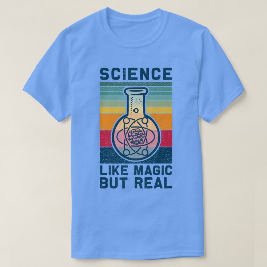 科学のような魔法が実在レトロ科学Te Tシャツ (デザイン正面)