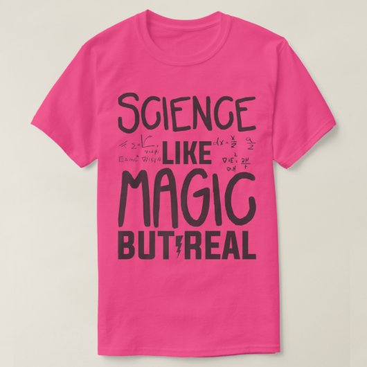 科学のような魔法が実在先生のプレ教えミ Tシャツ (デザイン正面)