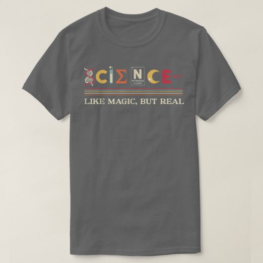 科学のような魔法が数学実在の先生Ma Tシャツ (デザイン正面)
