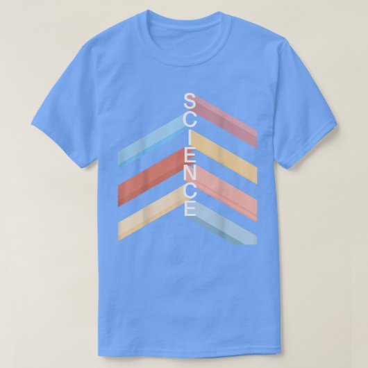 科学のカラフルストライプ Tシャツ (デザイン正面)