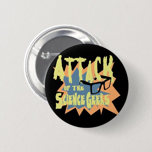 科学のギークの攻撃 缶バッジ (正面&裏面)