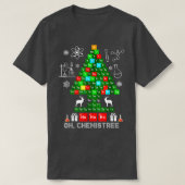 科学のクリスマス、オ化学者の木の化学化学 Tシャツ (デザイン正面)