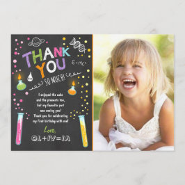 科学のサンキューカードの実験の誕生日のノート サンキューカード