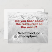 科学のジョーク、パパのジョーク葉書ムーン ポストカード (正面/裏面)
