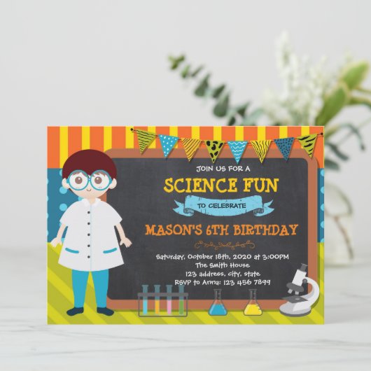 科学のパーティの招待状 招待状 (スタンド正面)