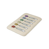 科学のビーカーが付いている虹の花 バスマット (アングル)