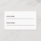 科学のビーカーの性の男の子または女の子の推測カード 名刺 (裏面)