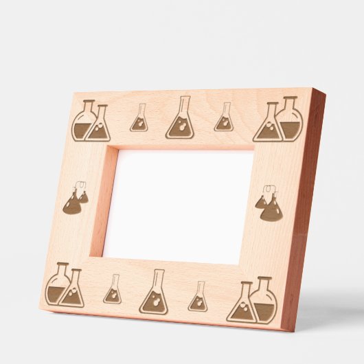 科学のビーカーエッチング写真フレームのエッチングフレーム レーザー彫刻フレーム (左)