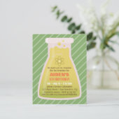 科学のフラスコの子供の誕生日のパーティの招待状 招待状 (スタンド正面)