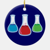 科学のフラスコ セラミックオーナメント (裏面)