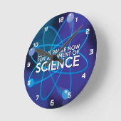 科学の一瞬一瞬を置こう ラウンド壁時計 (傾斜)