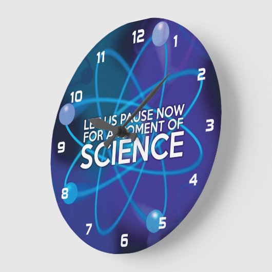 科学の一瞬立ち止まろう ラージ壁時計 (傾斜)