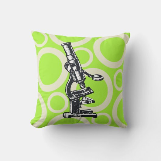 科学の上品-顕微鏡 クッション (正面)