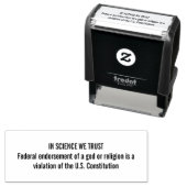 科学の中で我々は自己を信じるゴム印 セルフインキングスタンプ (インサイチュ)