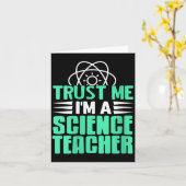 科学の先生を信頼して STEMスーパーの女性 カード (黄色い花)