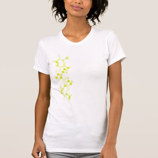 科学の分子の黒のワイシャツの法律に従って下さい Tシャツ (正面)