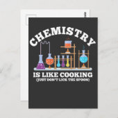 科学の化学者ユーモア化学は料理に似ている ポストカード (正面/裏面)