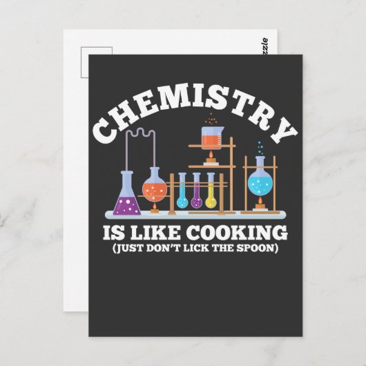 科学の化学者ユーモア化学は料理に似ている ポストカード (正面/裏面)