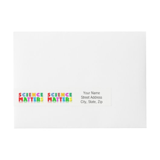 科学の問題 ラップアラウンド宛名ラベル (正面)