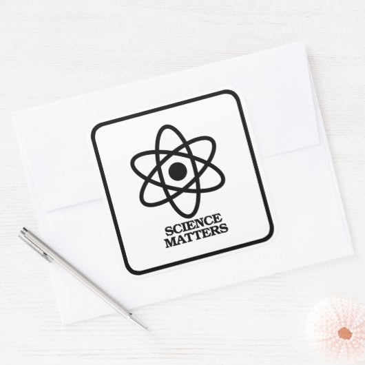 科学の問題 – 科学のシンボル – - – プロ科学 スクエアシール (封筒)