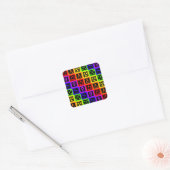 科学の女の子 スクエアシール (封筒)