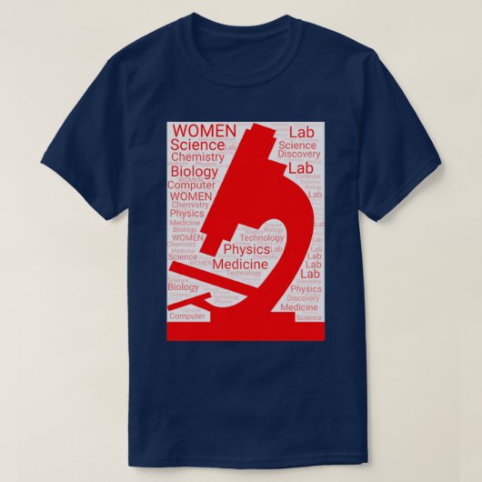 科学の女性2 Tシャツ (デザイン正面)
