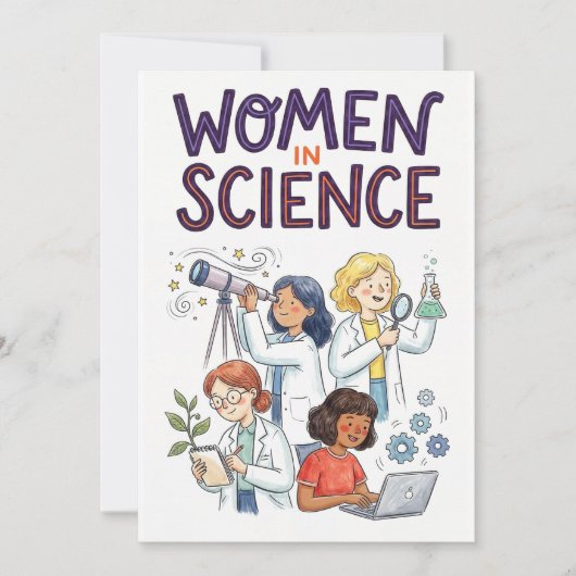科学の女性 – STEMにインスピレーションを与えるイラスト シーズンカード (正面)