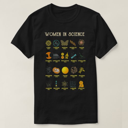 科学の女性 Tシャツ (デザイン正面)