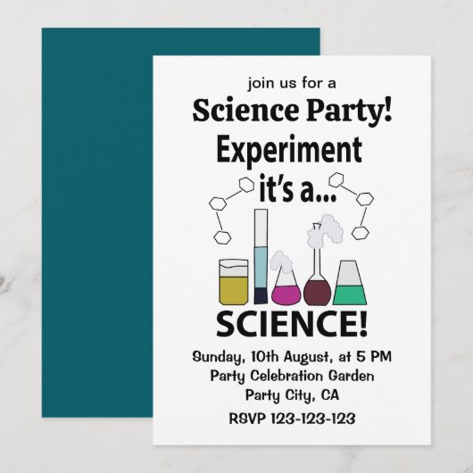 科学の実験だ それは科学なんだ 招待状 (正面/裏面)