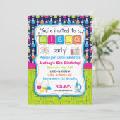 科学の実験のテーマの誕生日の招待状 招待状 (スタンド正面)