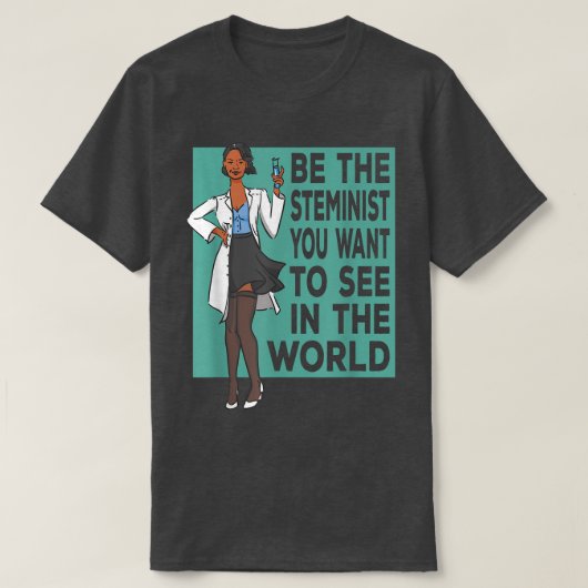 科学の平等のサポートsteminist tシャツ (デザイン正面)
