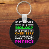 科学の愛好家が生物学の臭い化学を動かす キーホルダー (正面)