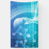 科学の抽象芸術の概念として分子の背景 横断幕 (縦)