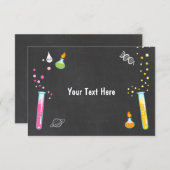 科学の挿入物カード科学のパーティーの実験RSVP 出欠カード (正面/裏面)