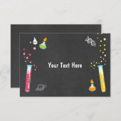 科学の挿入物カード科学のパーティーの実験RSVP 出欠カード (正面/裏面)