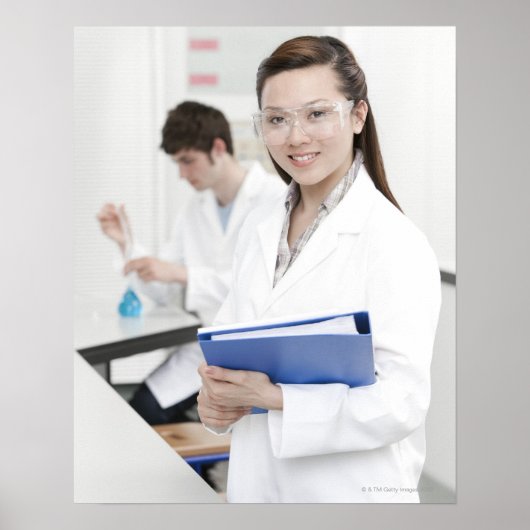 科学の授業の生徒。 ポスター (正面)