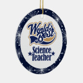 科学の教師のギフトのオーナメント セラミックオーナメント (右)