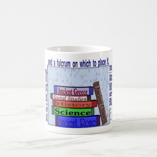 科学の教師のギフト、ユニークな書架のデザイン コーヒーマグカップ (中央)