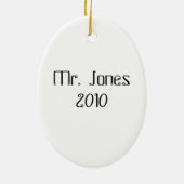 科学の教師のクリスマスのオーナメント セラミックオーナメント (裏面)