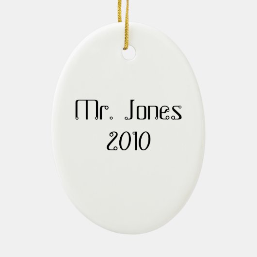 科学の教師のクリスマスのオーナメント セラミックオーナメント (裏面)