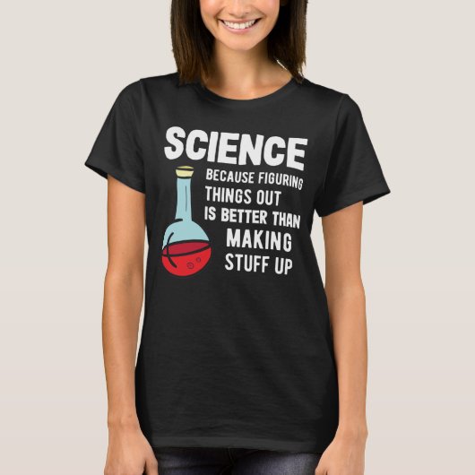 科学の教師の科学を探し出す物 Tシャツ (正面)