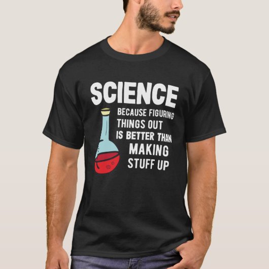 科学の教師の科学を探し出す物 Tシャツ (正面)