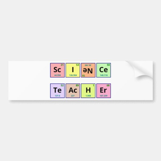 科学の教師 バンパーステッカー (正面)