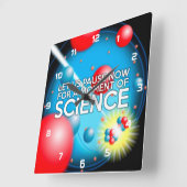 科学の時間です ここで少し休憩しましょう スクエア壁時計 (傾斜)