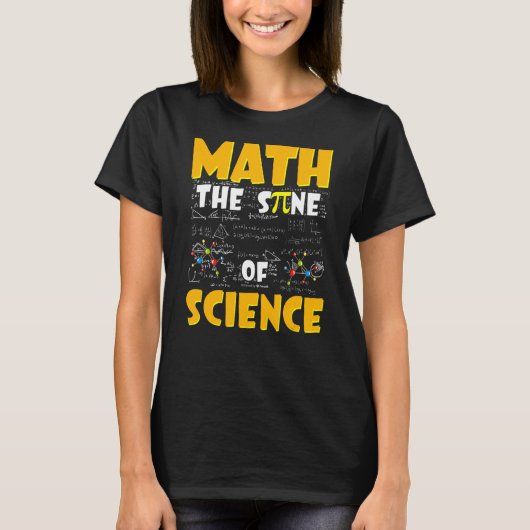 科学の正弦を計算する数学先生 Tシャツ (正面)