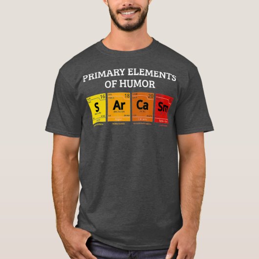 科学の皮肉ユーモアの主要な要素 Tシャツ (正面)